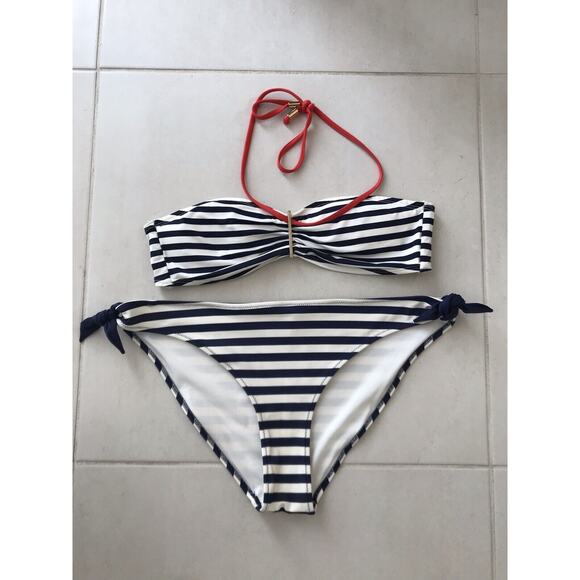 H&M Bikini Set Multicolor Striped Padded Swimsuit 10/12 - Picture 1 of 8